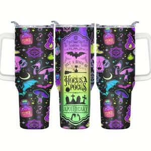 Hocus Pocus 40 oz Insulated Stainless Steel Tumbler with Lid and Handle